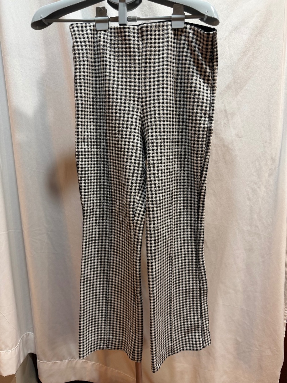 Anthropologie Maeve Black and White Gingham Pull On Pants Size Medium
